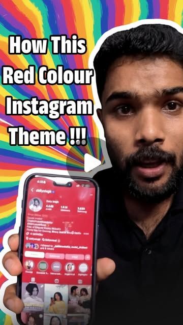 How this red colour Instagram theme works
